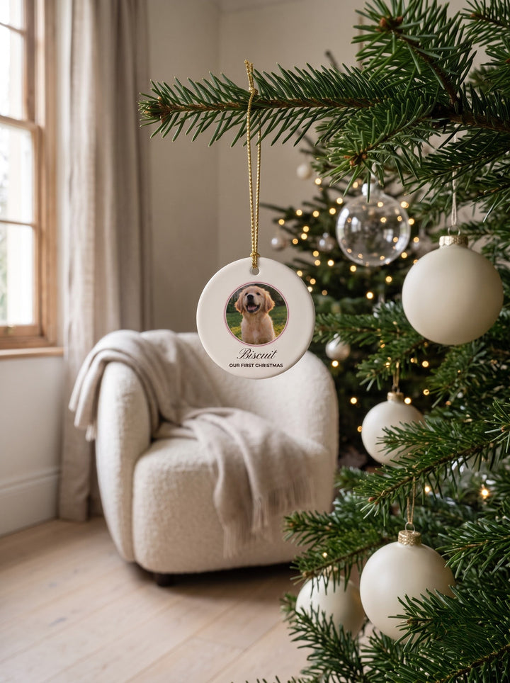 Adorno navideño con foto