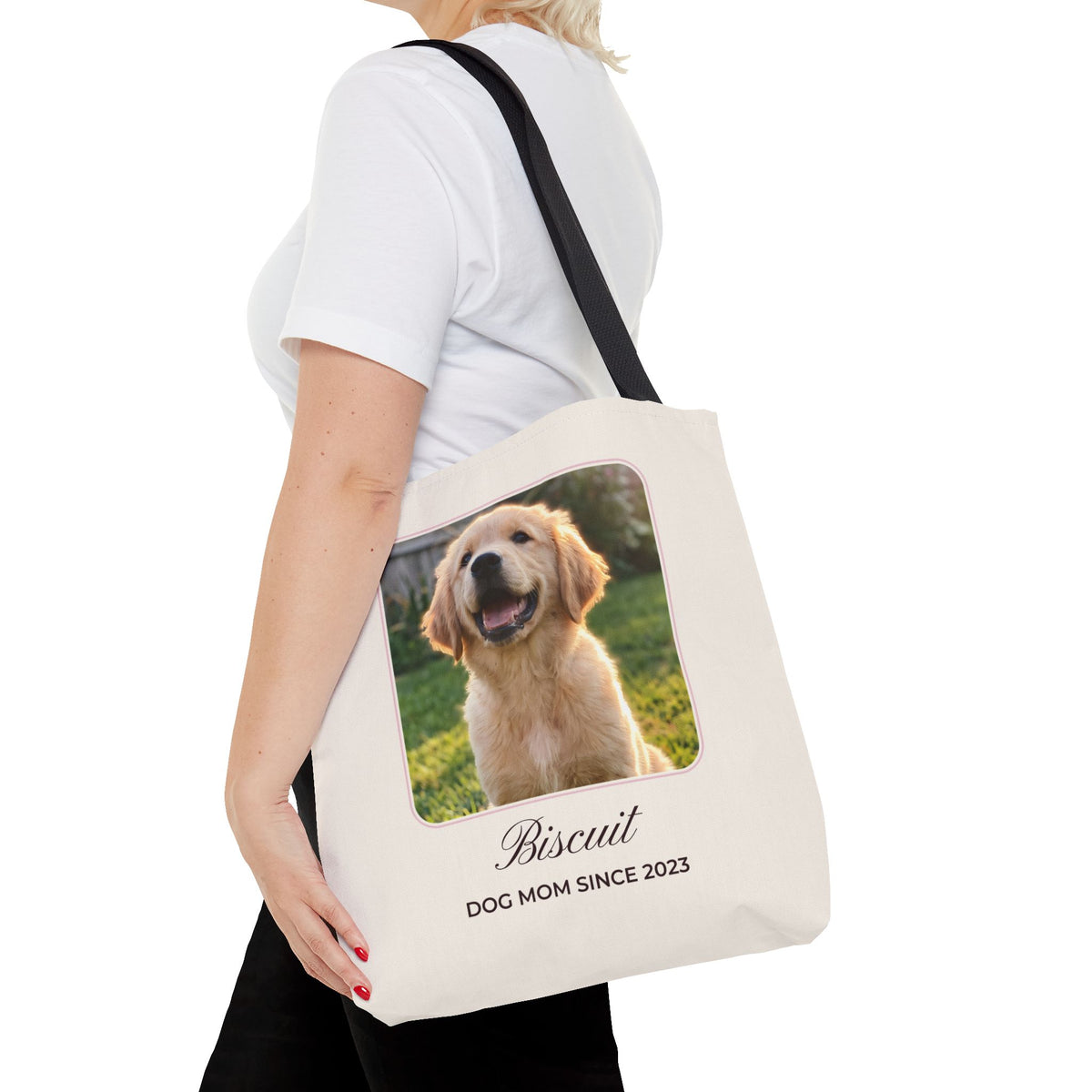 Custom Photo Tote Bag with Name – Personalized Pet Tote