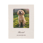 Custom Photo Blanket with Name – Personalized Pet Velveteen Throw