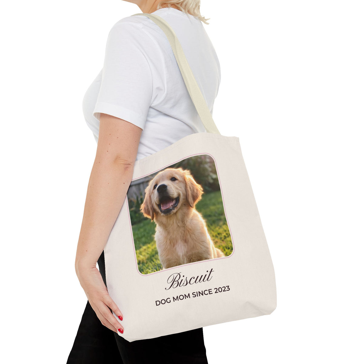 Custom Photo Tote Bag with Name – Personalized Pet Tote