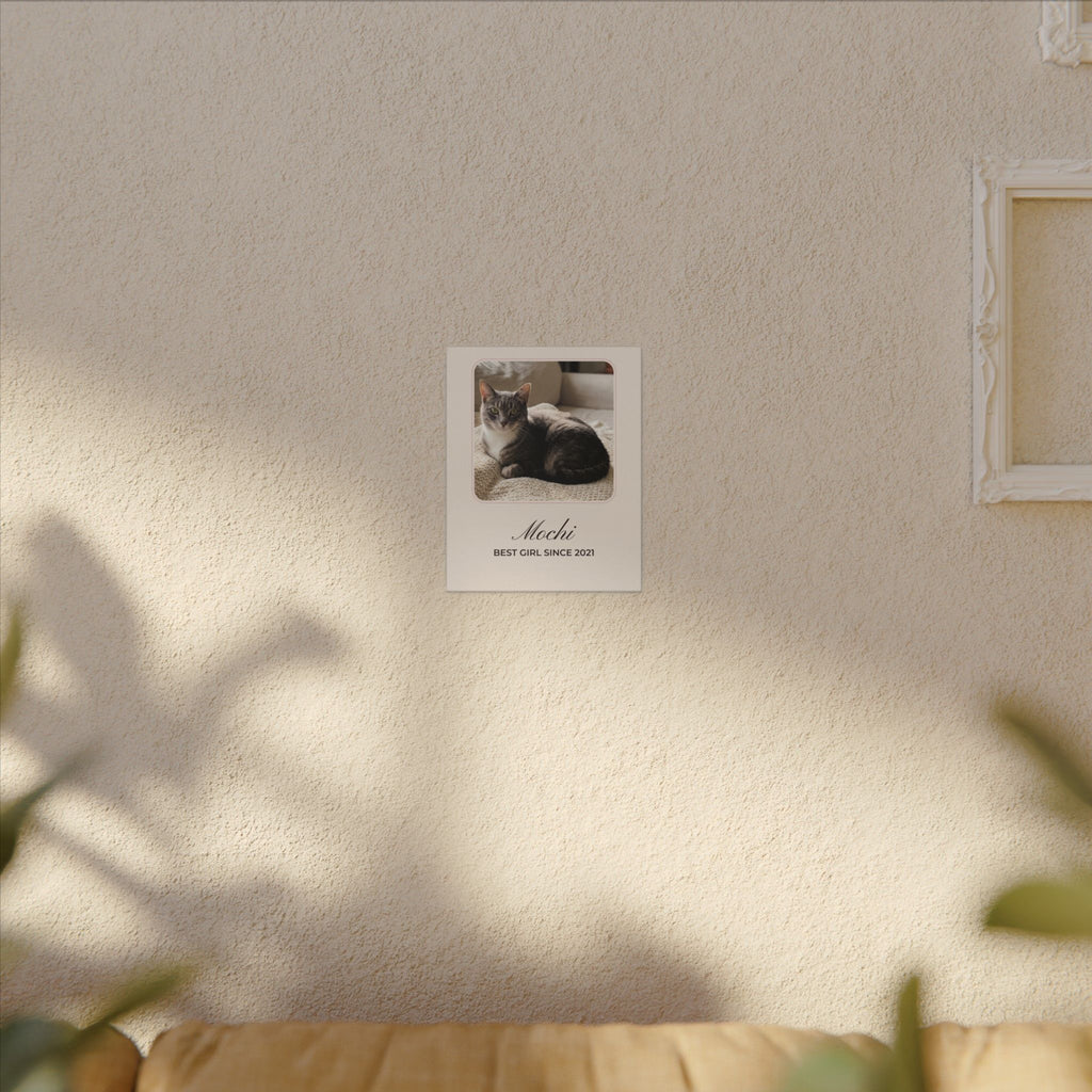 Lienzo con foto y nombre – Retrato personalizado de mascota
