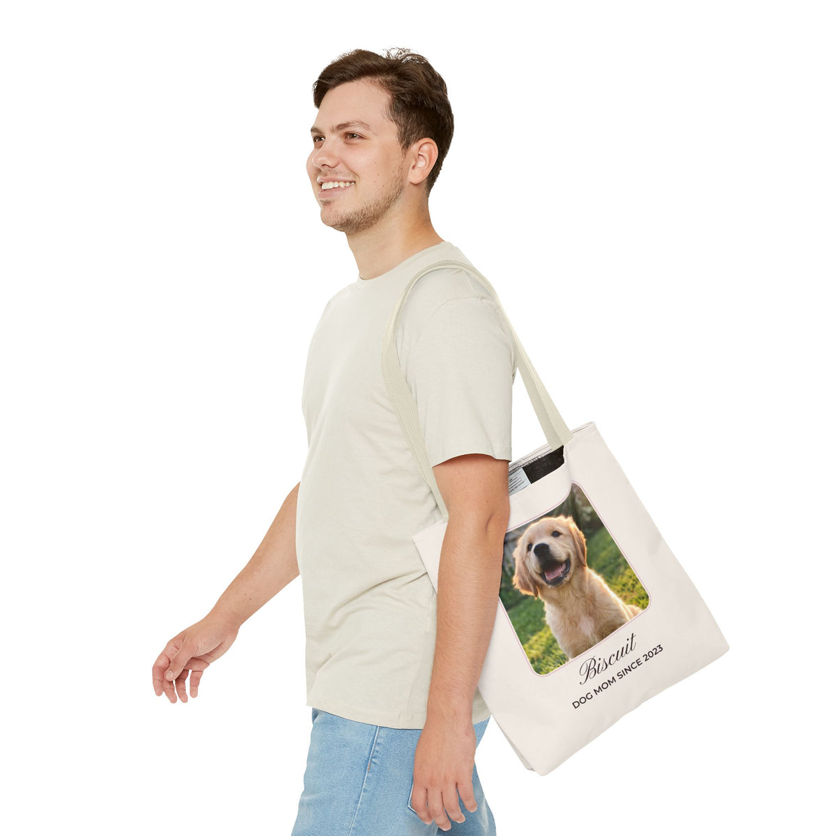 Custom Photo Tote Bag with Name – Personalized Pet Tote