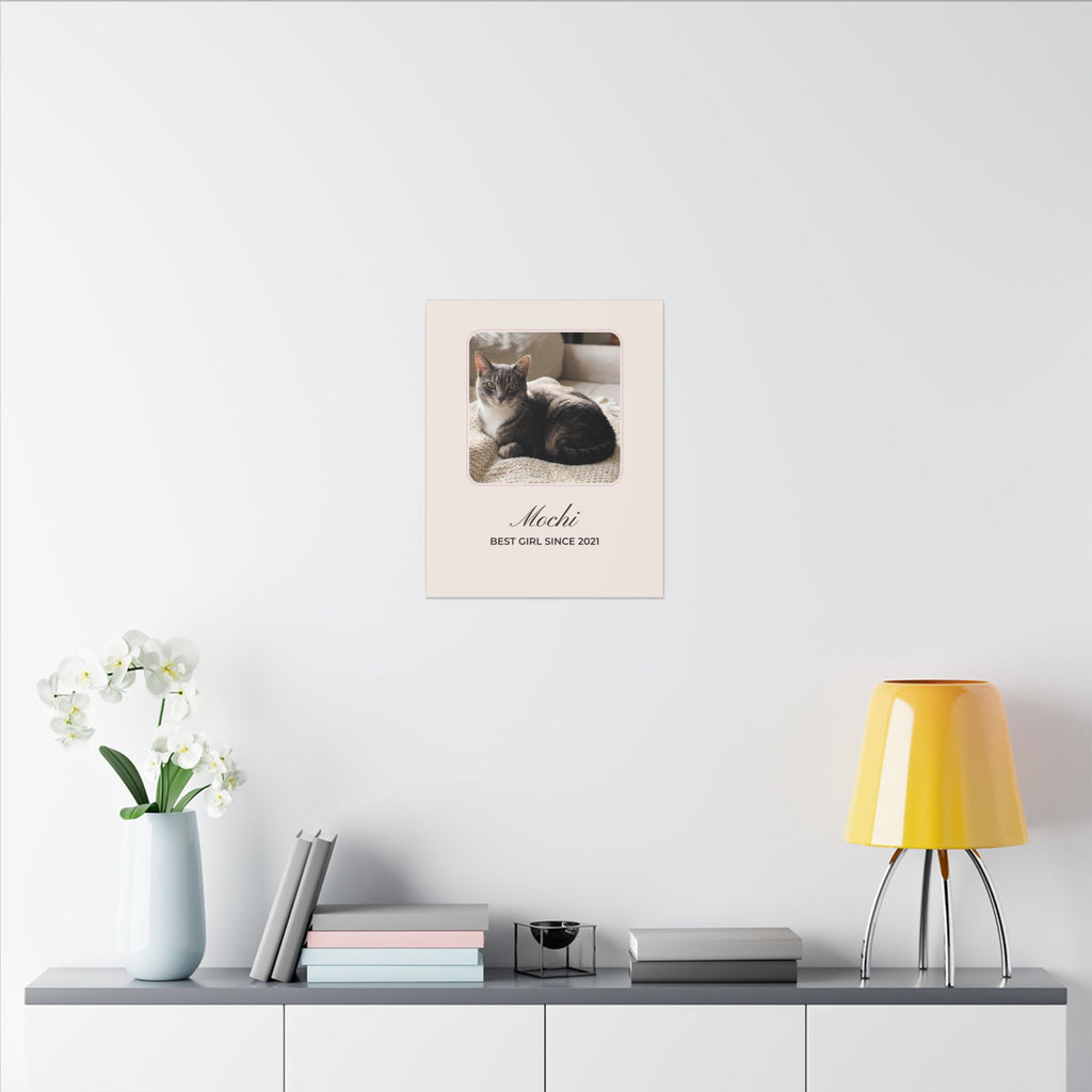 Lienzo con foto y nombre – Retrato personalizado de mascota