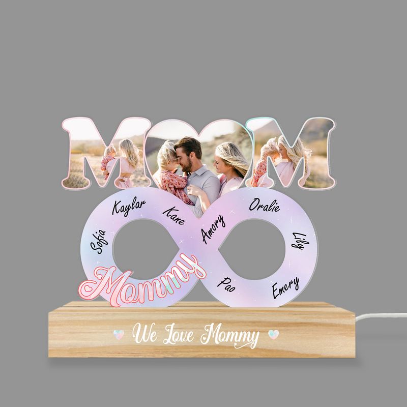 Custom Photo Night Light with Name, example design