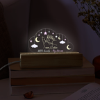 Custom Photo Night Light with Name, example design