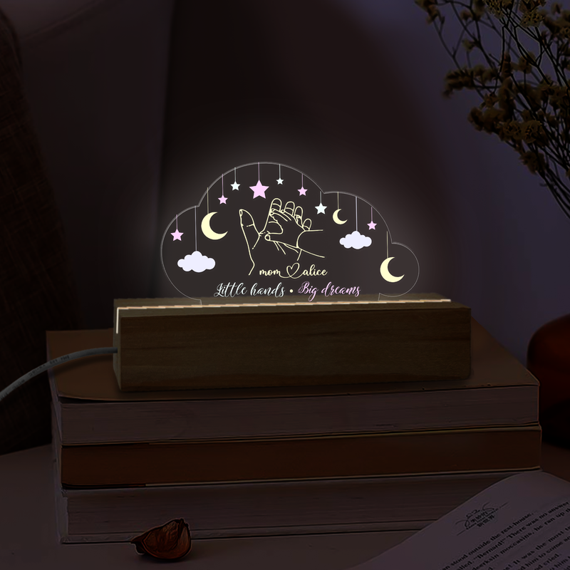 Custom Photo Night Light with Name, example design