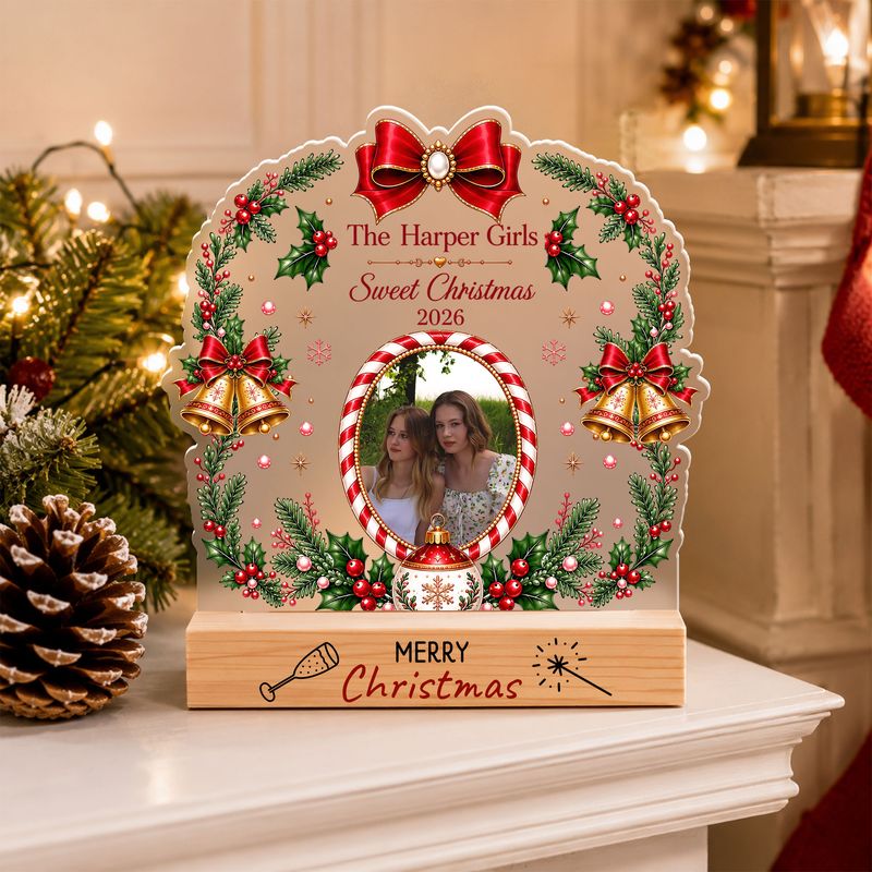 Custom Photo Acrylic Plaque with Name, example design