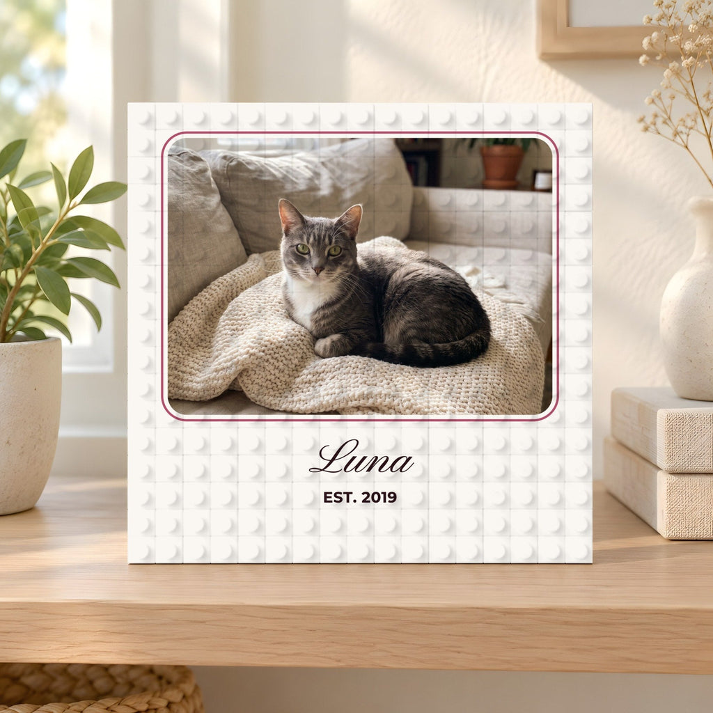 Custom Photo Building Block Frame, example personalised design