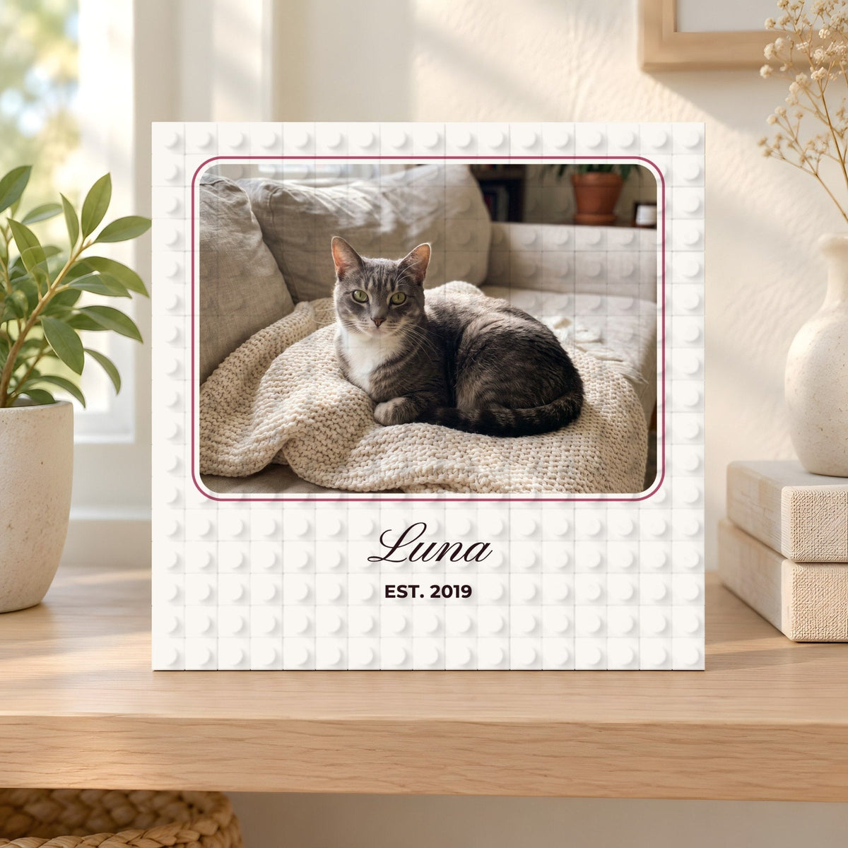Custom Photo Building Block Frame, example personalised design