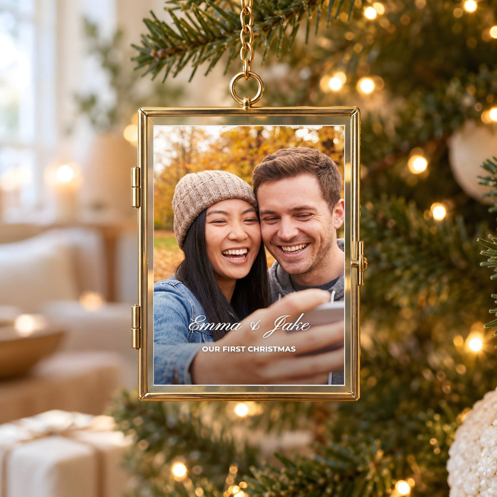 Mini Picture Frame Ornament with Photo, example personalised design