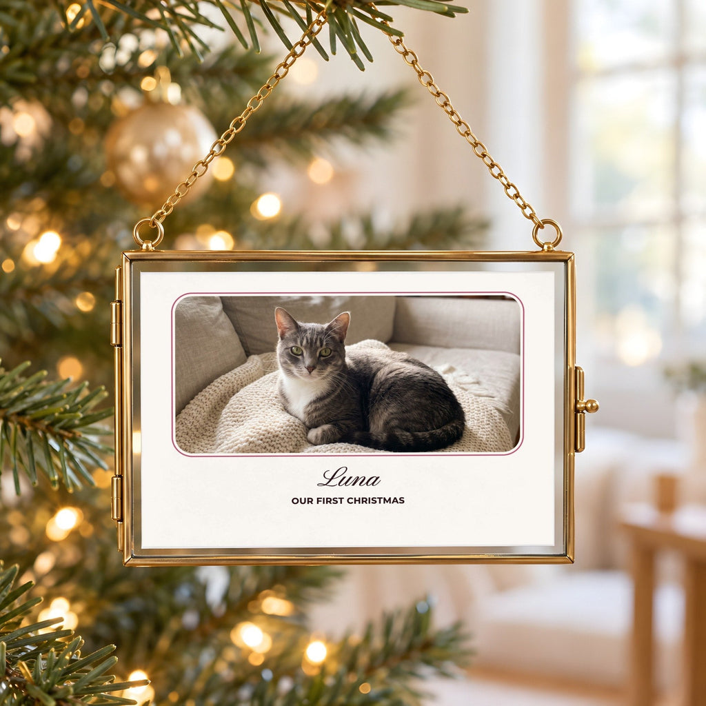 Mini Picture Frame Ornament with Photo, example personalised design