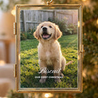 Mini Picture Frame Ornament with Photo, close-up of the personalised print