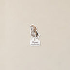 Custom Pet Photo Fridge Magnet, Cut to Shape, close-up of the personalised print