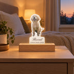 Custom Photo Night Light with Name, 6 in warm, live preview with a sample photo