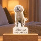 Custom Photo Night Light with Name, close-up of the personalised print