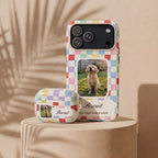 Matching set: candy checker phone case with the matching AirPods case