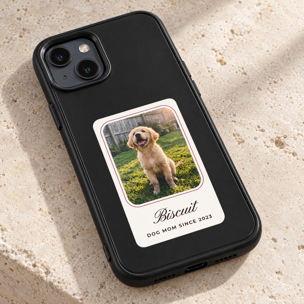 Black HoloFrame case at an angle showing the thick soft bumper and the raised camera lip