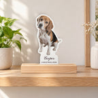 Custom Photo Acrylic Plaque with Name, 4x6, live preview with a sample photo