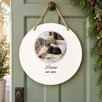 Custom Photo Wood Sign with Name, 10 in, live preview with a sample photo