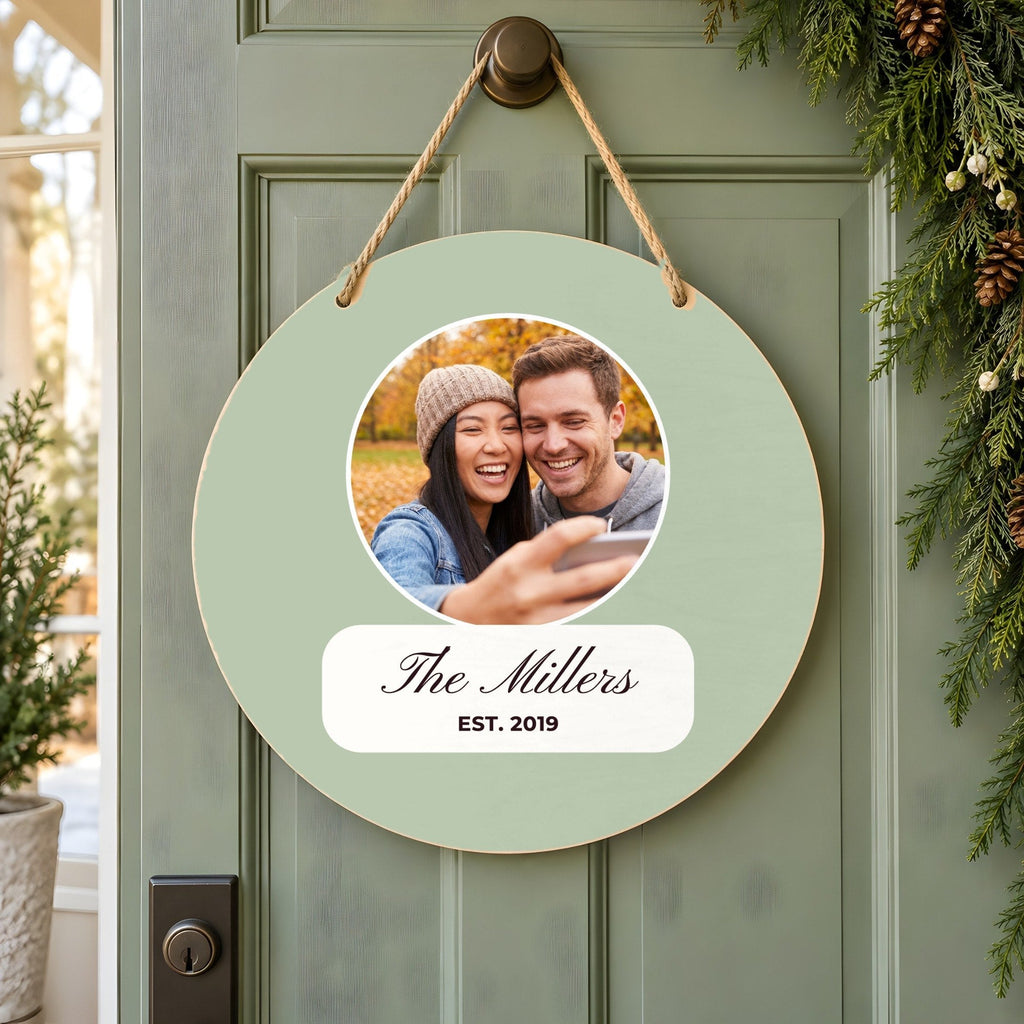 Custom Photo Wood Sign with Name, example personalised design